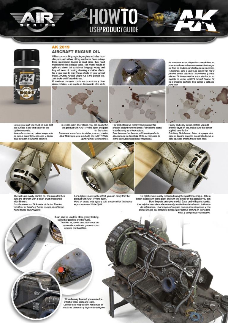 Aircraft  Engine Oil Pigment AK-INTERACTIVE