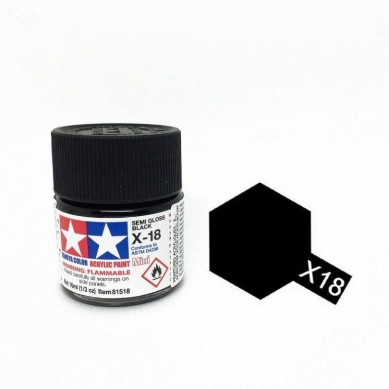 X-18 Semi Gloss Black