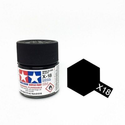 X-18 Semi Gloss Black Tamiya