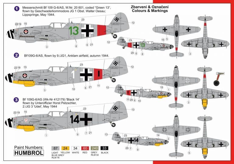 Messerschmitt BF 109G-6AS "Hohenjager" AZ MODEL