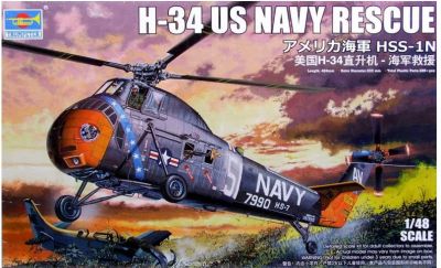 American H-34 Helicopter - Navy Rescue Trumpeter