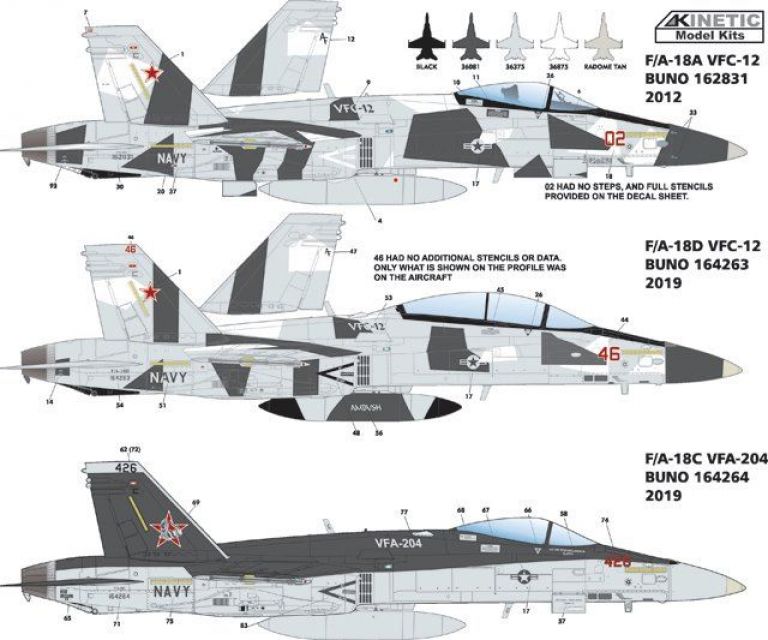 F/A-18A/C/D Aggressor VFC-12 & VFA-204