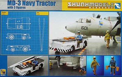 MD-3 Navy Tractor with 3 figures Skunkmodels