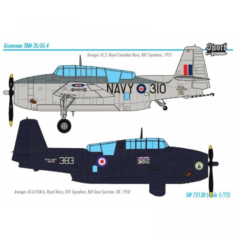 Grumman TBM-3S/ Avenger AS.4 (2 markings FAA, RCN) Sword