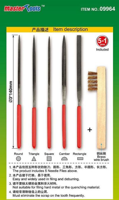Assorted needle files  set Master Hobby Tools