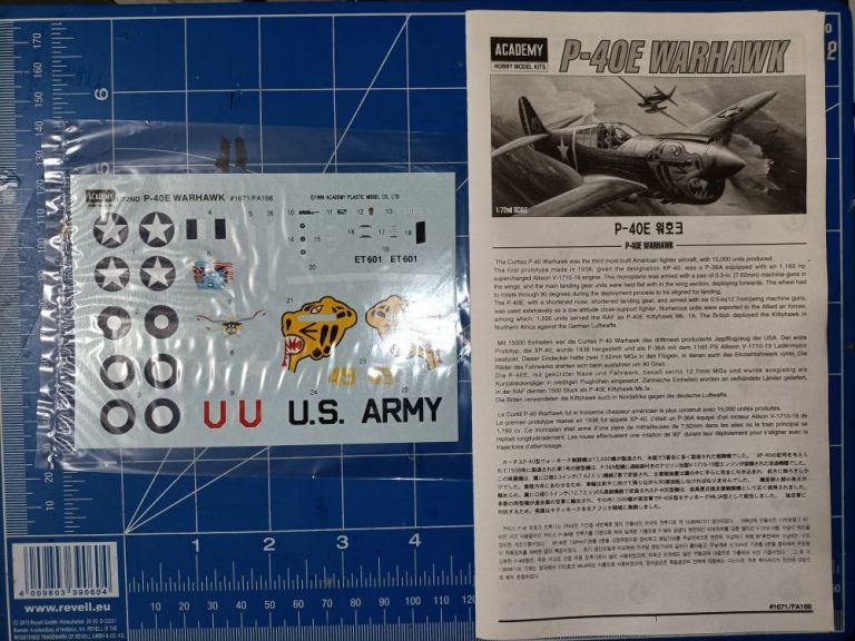 P-40E Warhawk + PE Sheet + Masks  EDUARD