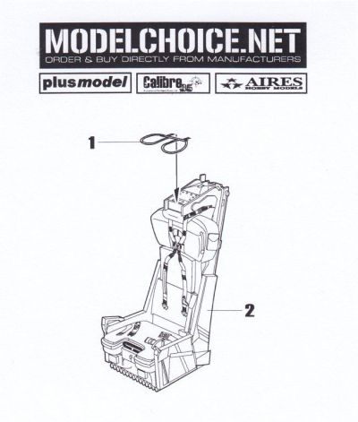 1/72 F-8 Crusader ejection seat with safety belts Quickbooost