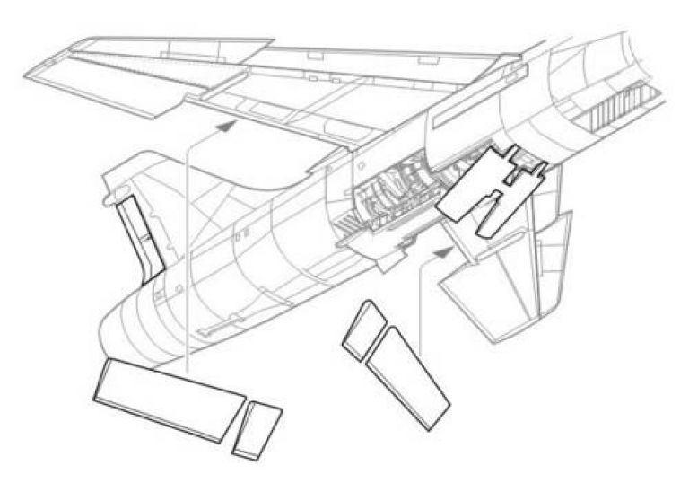 F-8 Crusader Control Surfaces