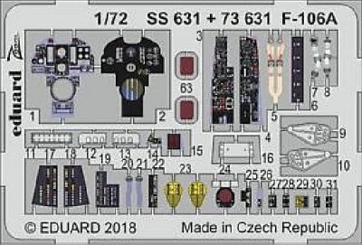 F-106A Cockpit Set  for Trumpeter in 1:72 EDUARD