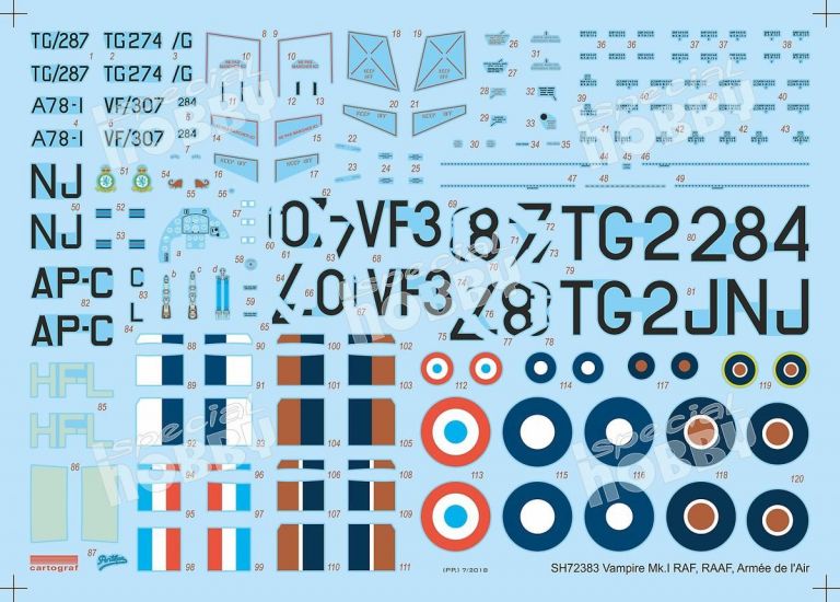 DH.100 Vampire Mk.I 'RAF, RAAF and Armée de l'Air' Special Hobby