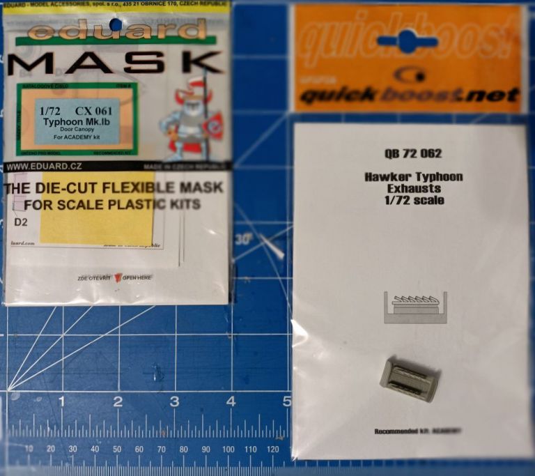 Hawker Typhoon Mk.IB+ Eduard Mask + Quickboost 72 062 + PART S72 103 + Canopy V72-12