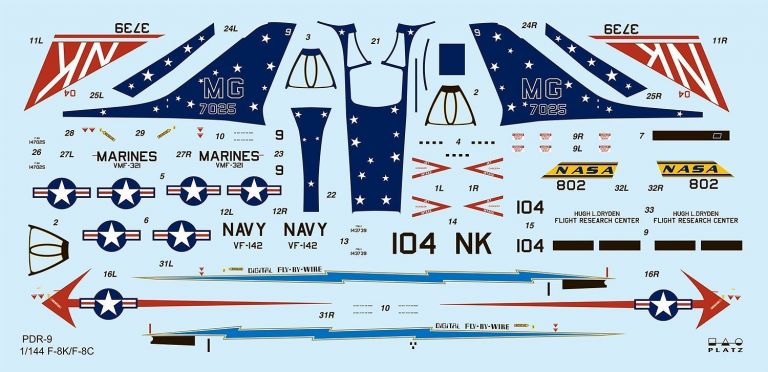 F-8K/C Crusader Hells Angels/NASA 1:144
