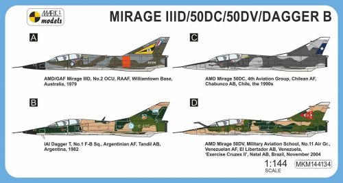 Mirage IIID/50DC/50DV/Dagger T Australia & South America 1:144 Mark I Models