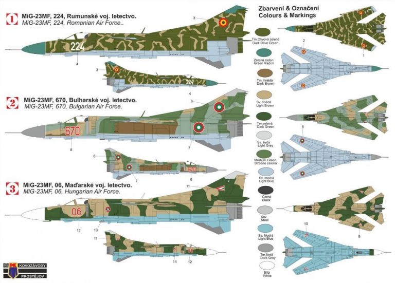 Mikojan-Gurjevič MiG-23MF "Danubian Flogger" KP Model