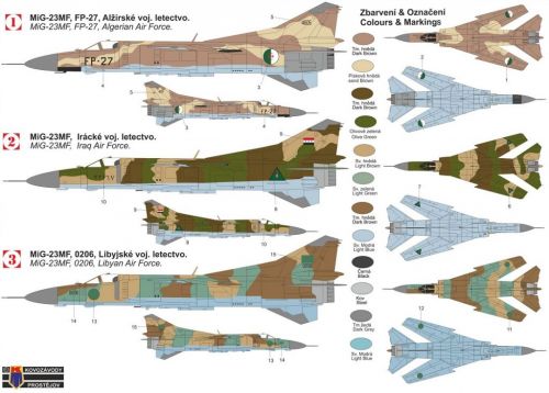 Mikojan-Gurjevič MiG-23MF "Arabian Floggers" 1:72 KP Model
