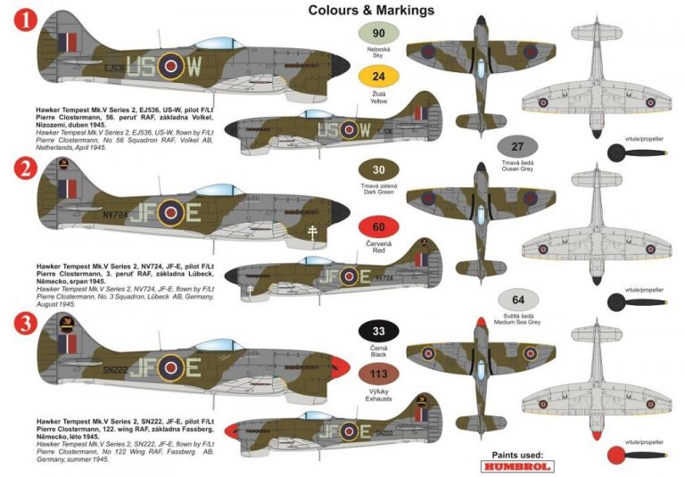 Hawker Tempest Mk.V "Clostermann" 1:72 KP Model