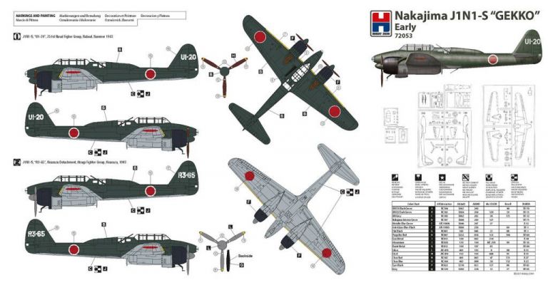 Nakajima J1N1-S "Gekko" Early Hobby 2000