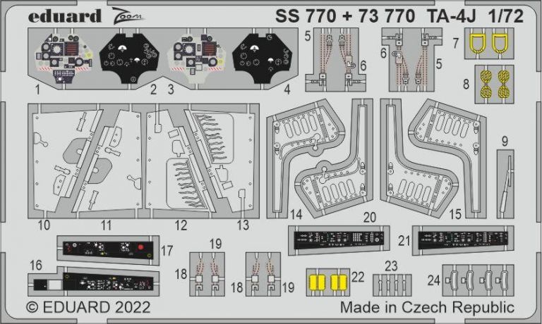 TA-4J FUJIMI / HOBBY 2000 complete  Photo-Etched Set