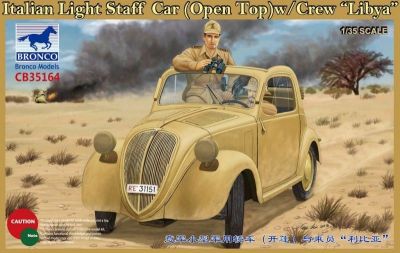 Italian Light Staff Car (Open Top) w/Crew "Libya" Bronco Model