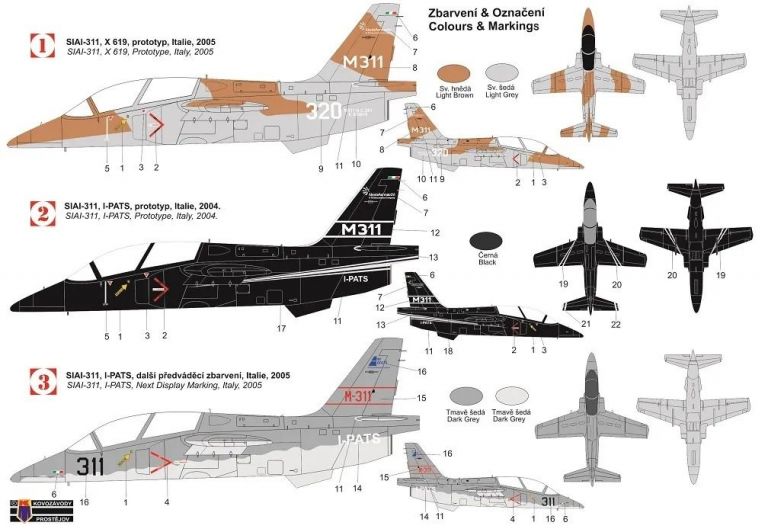 SIAI M-311 1:72 KP Model