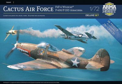 Cactus Air Force F4F-4 Wildcat® and P-400/P-39D Airacobra over Guadalcanal Deluxe Set Arma Hobby