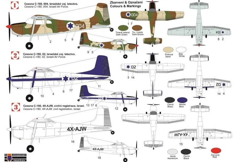 Cessna C-180 (U-17) "Israel" KP Model