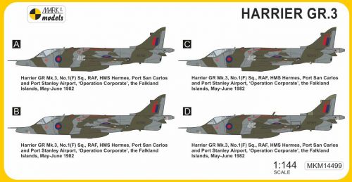 Harrier GR.3 'Operation Corporate' Mark I Models
