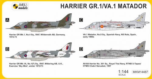 Harrier GR.1/GR.1A/VA.1 Matador VTOL/STOL Mark I Models