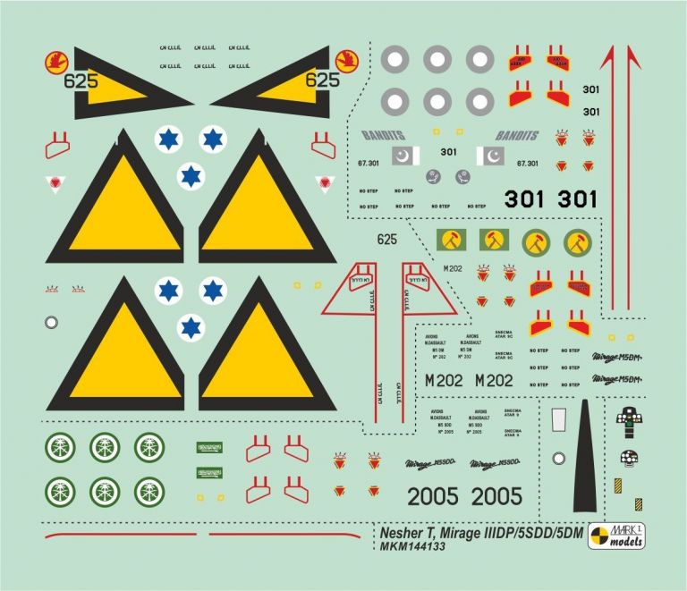 Mirage IIIDP/5SDD/5DM/Nesher T Two-seater ,Asia & Africa 1:144