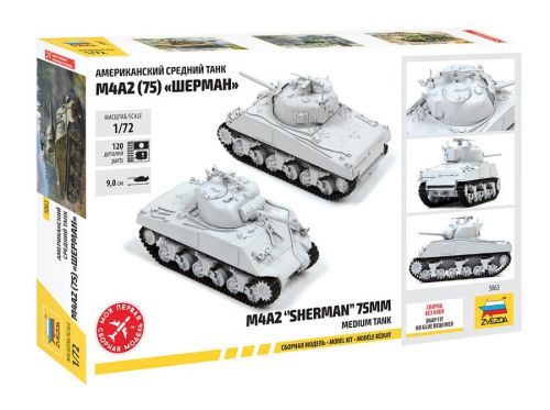 M4A2 (75) Sherman US Medium Tank Zvezda