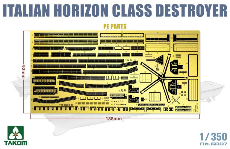 Italian Horizon Class Destroyer D553 Andrea Doria / D554 Caio Duilio 1:350
