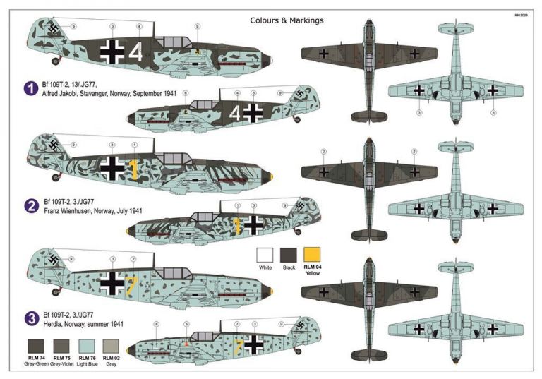 Messerschmitt Bf109T-2 Toni over the North Sea AZ Model