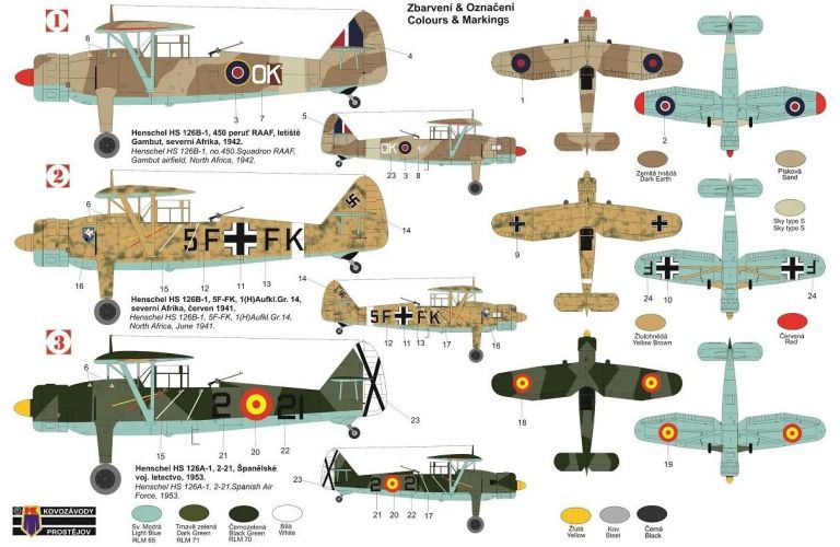 Henschel Hs 126B-1 "Mediterranean" KP Model