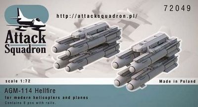 AGM-114 Hellfire w/launch rails 8pcs. Attack Squadron