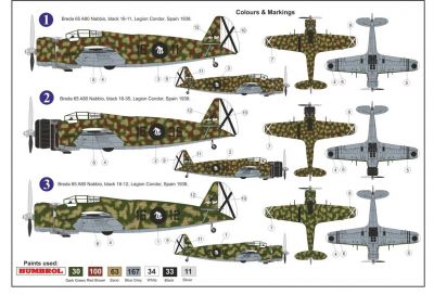 Breda Ba-65A-80 'Nibbio' Over Spain AZ Model