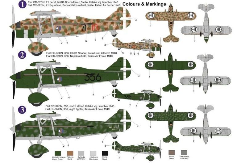 Fiat CR.32CN 'Freccia' Night Fighter AZ Model