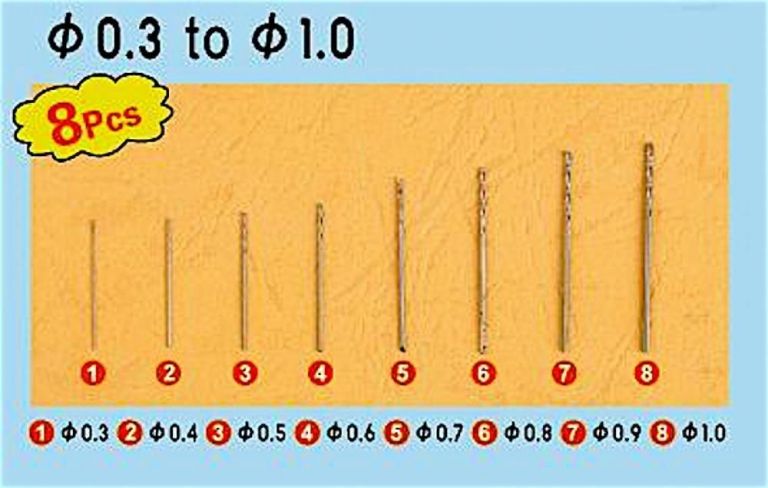 Twist Drilling Auger Bit Set 1 0.3-1.0mm Master Hobby Tools