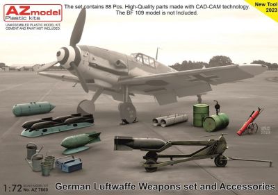 German Luftwaffe Weapons set and Accessories AZ Model