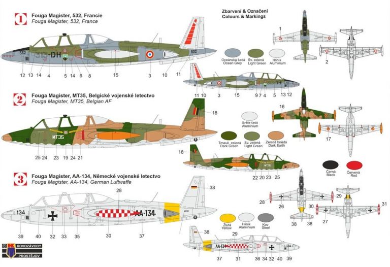 Fouga CM-170 Magister "Over Europe Pt.2" KP Model