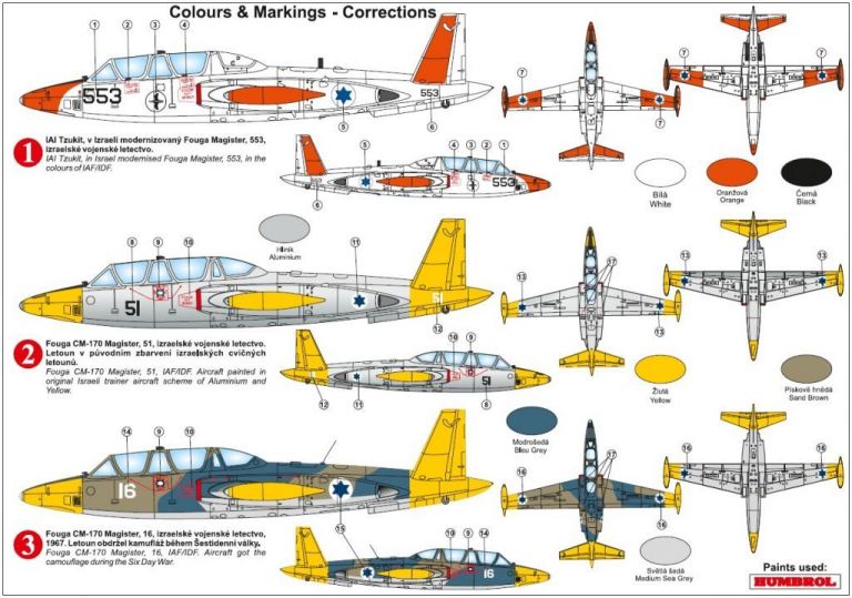 Fouga CM-170 Magister "Over Israel" KP Model