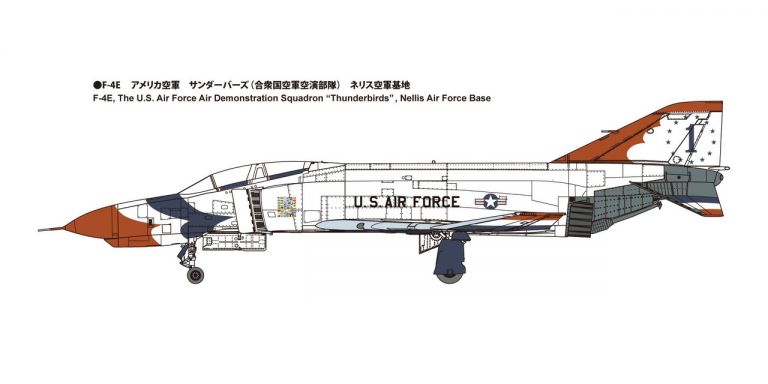 U.S. Air Force F-4E "Thunderbirds" with Pilot figures