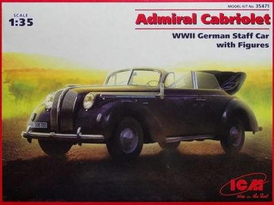 Admiral Cabriolet WWII German Staff Car with Figures ICM