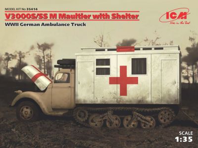 V3000S/SS M Maultier with Shelter WWII German Ambulance Truck ICM