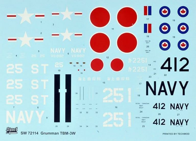 TBM-3W "Guppy" USN, RCN, JMSDF