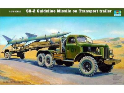 SA-2 Guideline Missile on Transport trailer TRUMPETER
