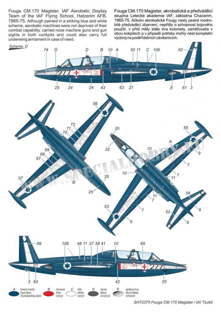 Fouga CM.170 Magister/ IAI Tzukit 'IAF'