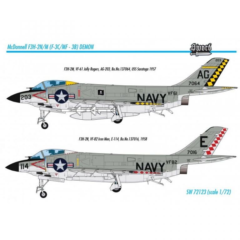 Mc DONNELL F-3H 2M/N F-3CMF-3B DEMON