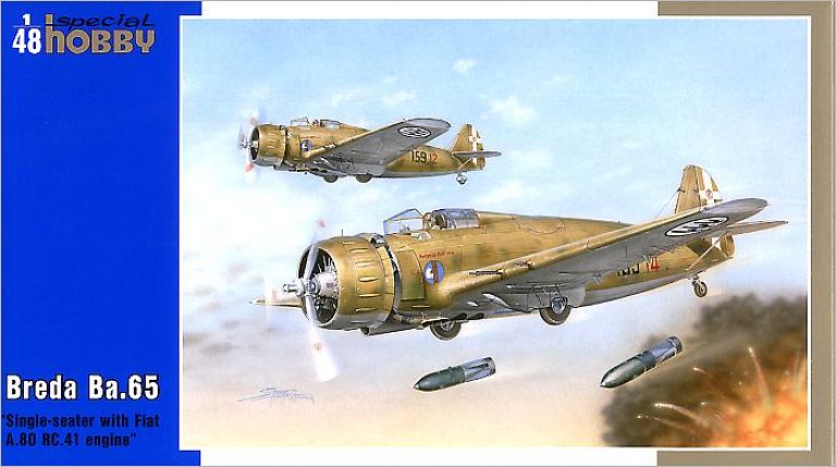 Breda Ba.65 "Single seater with Fiat A.80 RC.41 engine"