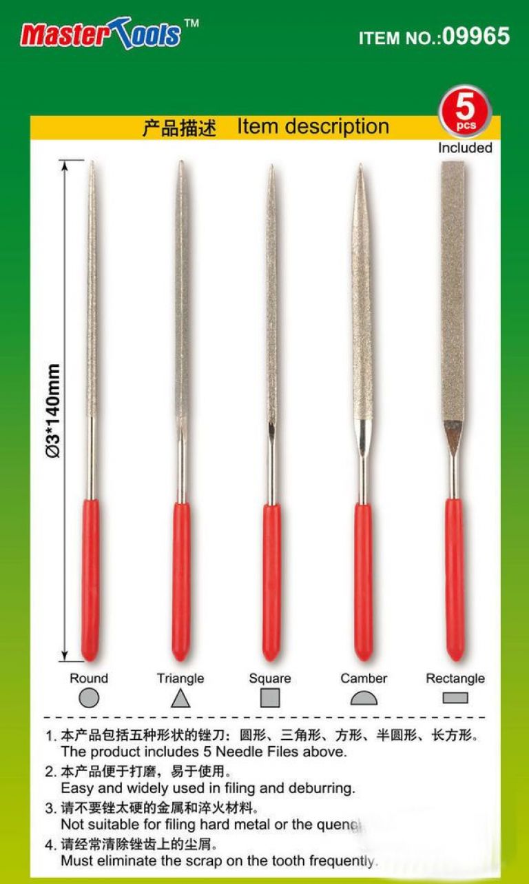 Assorted needle files  set