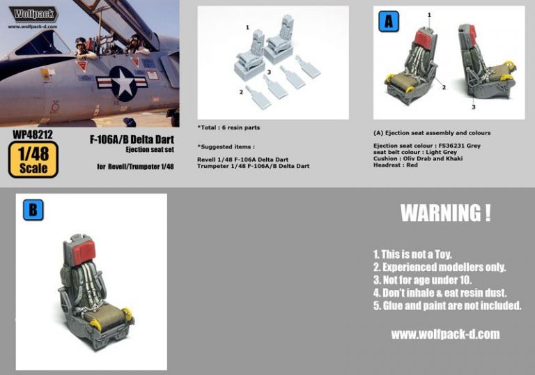 F-106A/B Delta Dart Ejection seat set